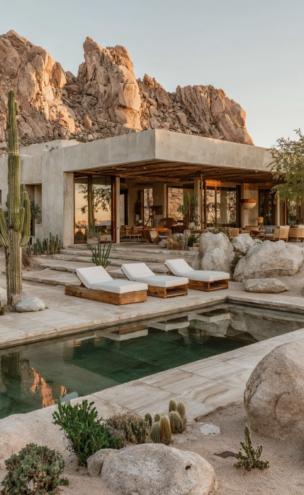 9_Modern house with desert landscape